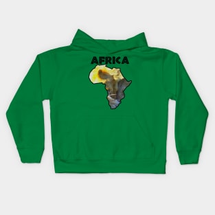 Africa Wildlife Map Lion Feast Kids Hoodie